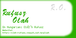 rufusz olah business card